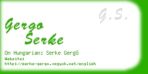 gergo serke business card