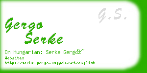 gergo serke business card